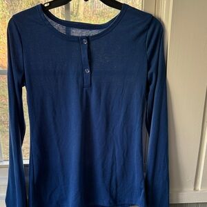 SHEIN Navy Long Sleeve Kids Tee